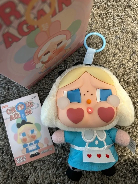 Popmart CryBaby Crying Again Plush Keychain - Picture 1 of 4